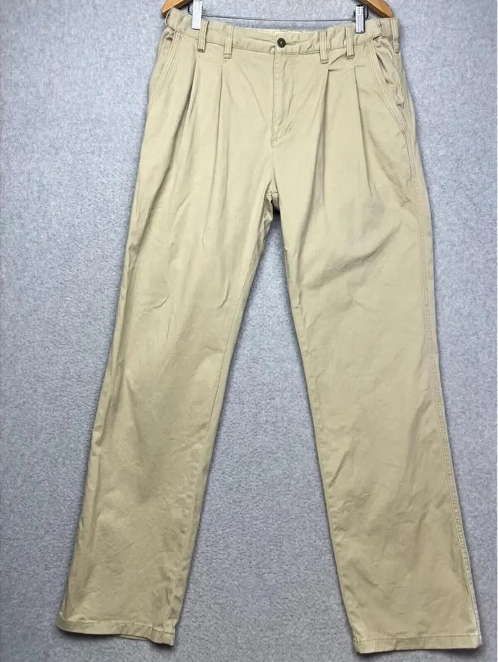 The Territory Ahead Mens Pleated Canvas Chino Pants 35 x 34 Utility Work Relax